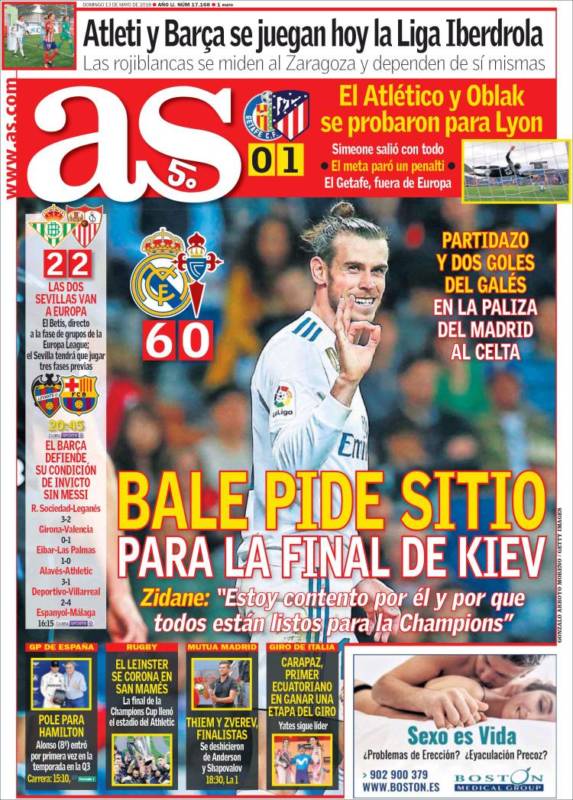 As Portada Bale Celta 13.05.18
