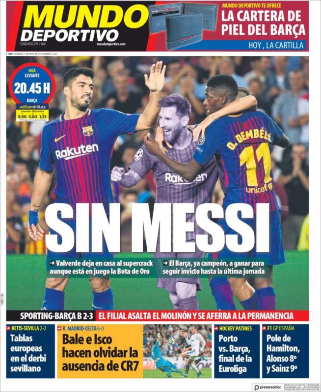 Mundo Deportivo Sin Messi 13.05.18