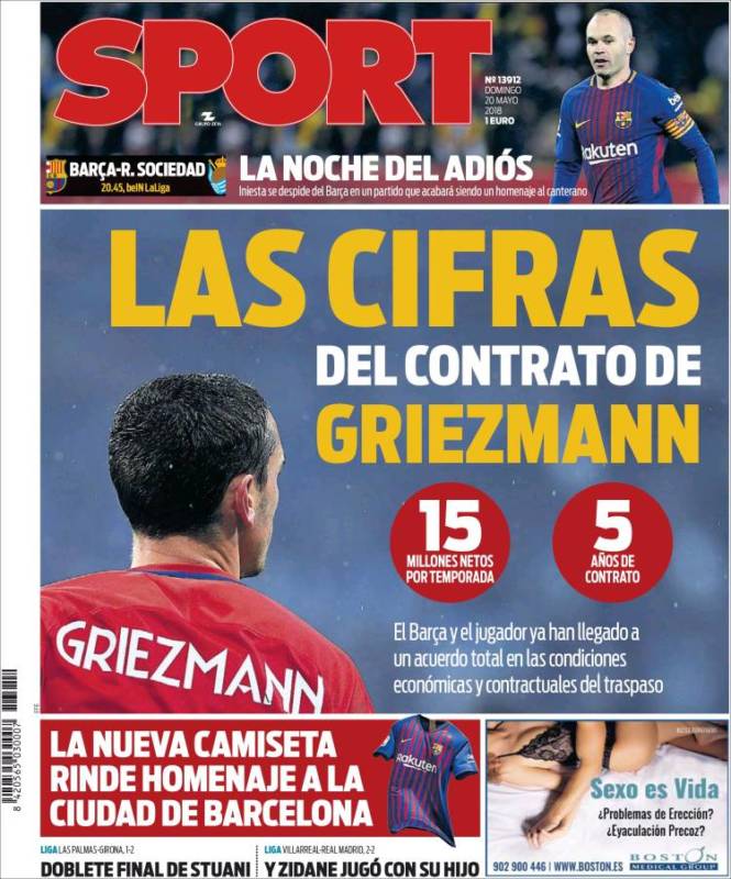 Sport Portada Griezmann 20.05.18
