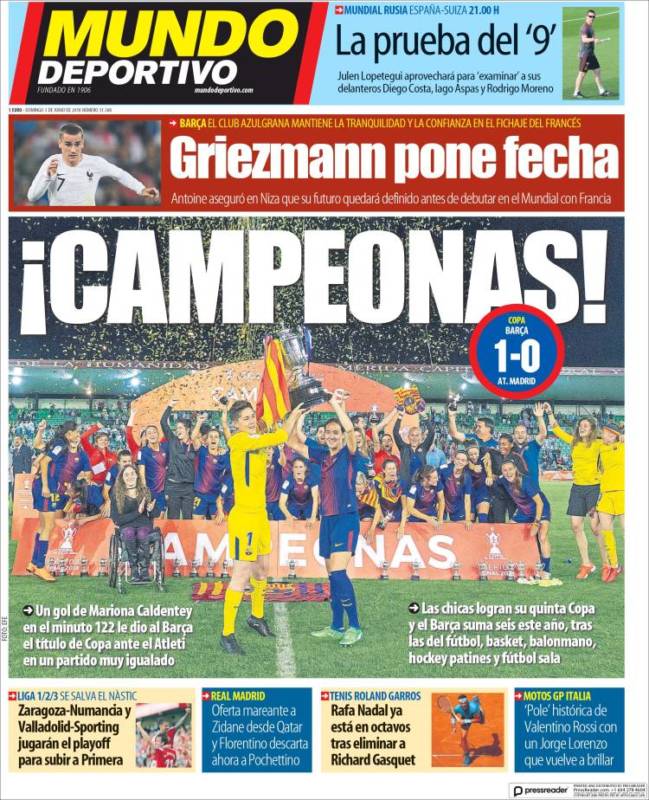 MD Portada Campeonas 03.06.18