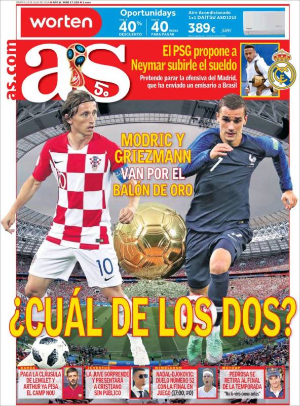 As Portada Balón de Oro 13.07.18