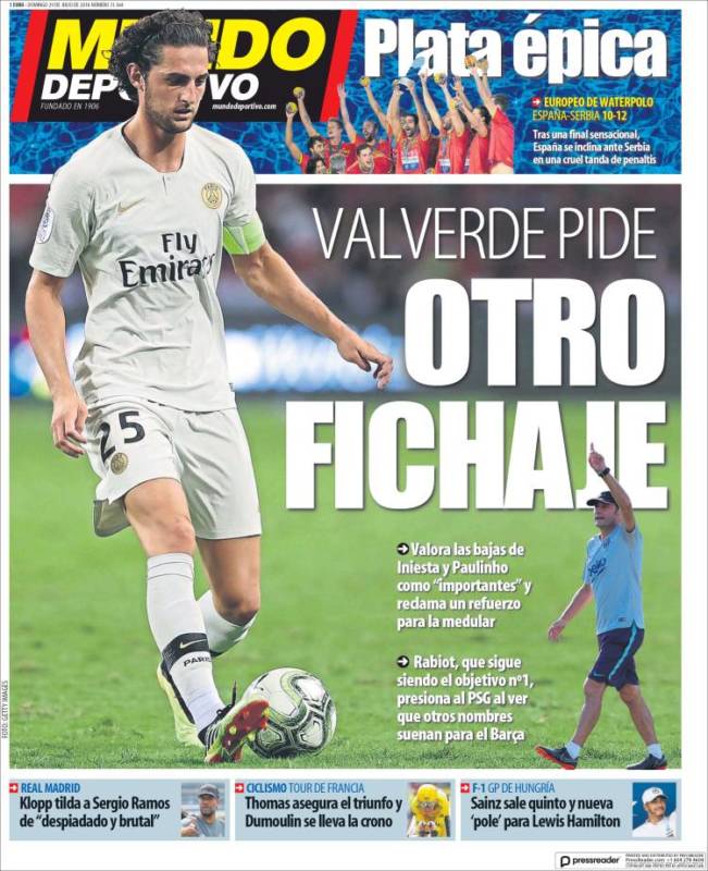 Mundo Deportivo Portada Otro fichaje 29.07.18