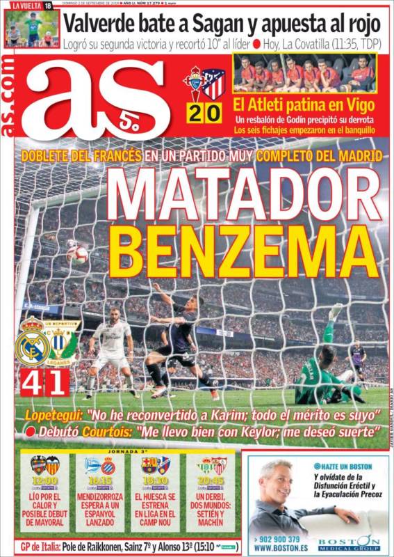 As Portada Benzema 02.09.18