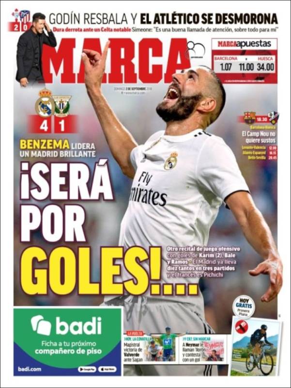 Marca Portada Benzema 02.09.18