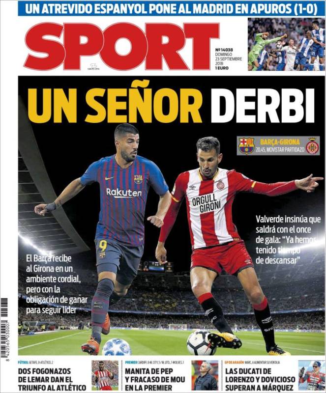 Sport Portada Derbi 23.09.18