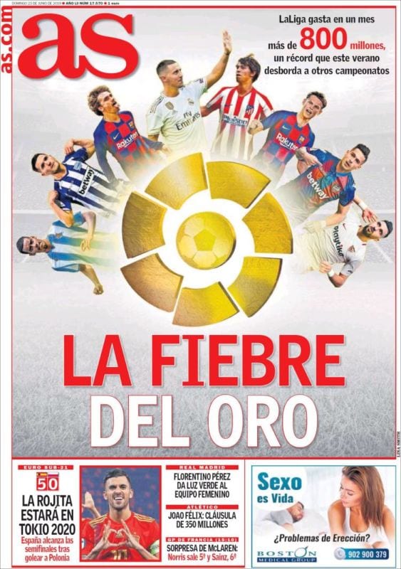 As Portada Fiebre Oro 23.06.19