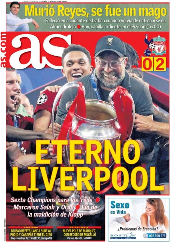As Portada Liverpool 02.06.19
