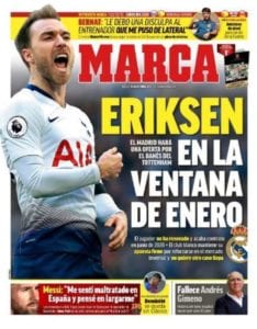 Eriksen al Real Madrid en invierno