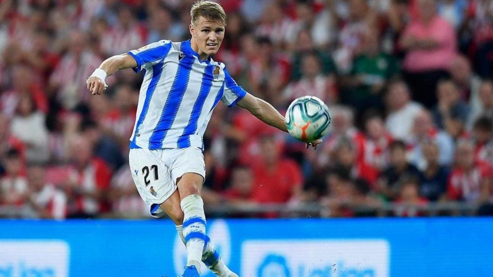Martin Odegaard con la Real Sociedad