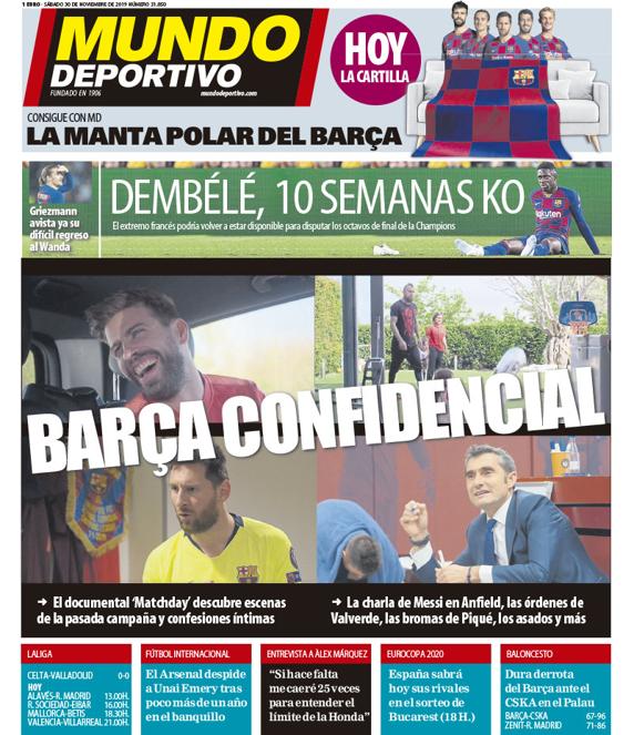 Portada MUNDO DEPORTIVO 30/11 Portada MUNDO DEPORTIVO 30/11