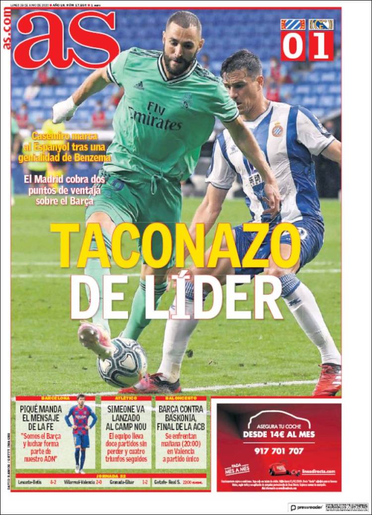 Portada diario AS