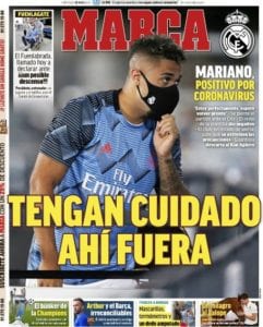 Mariano Díaz protagonista de la portada de MARCA: Tengan cuidado ahí fuera