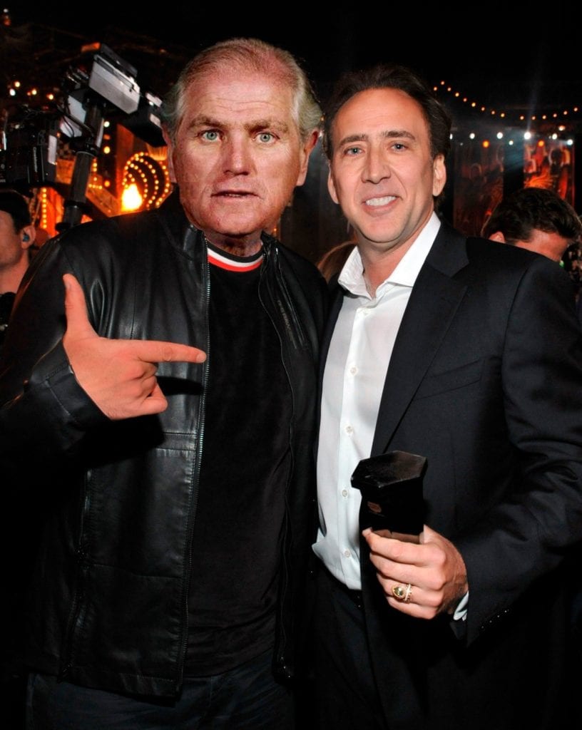 Ramón Calderón y Nicolas Cage