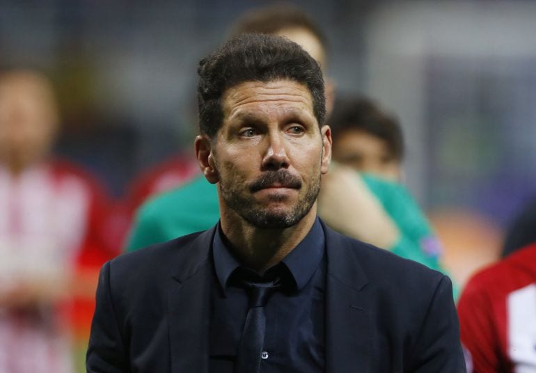 Simeone tras perder un partido.