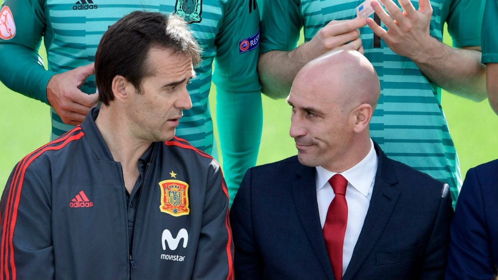 Lopetegui y Rubiales.