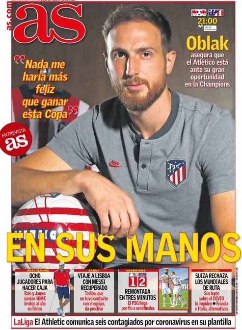 Portada AS Oblak y la Champions