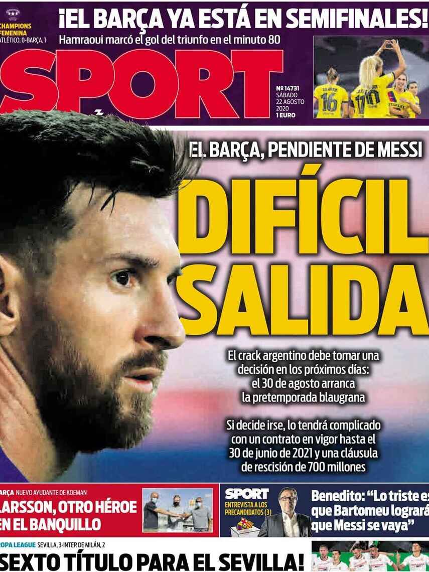 Portada Sport Messi