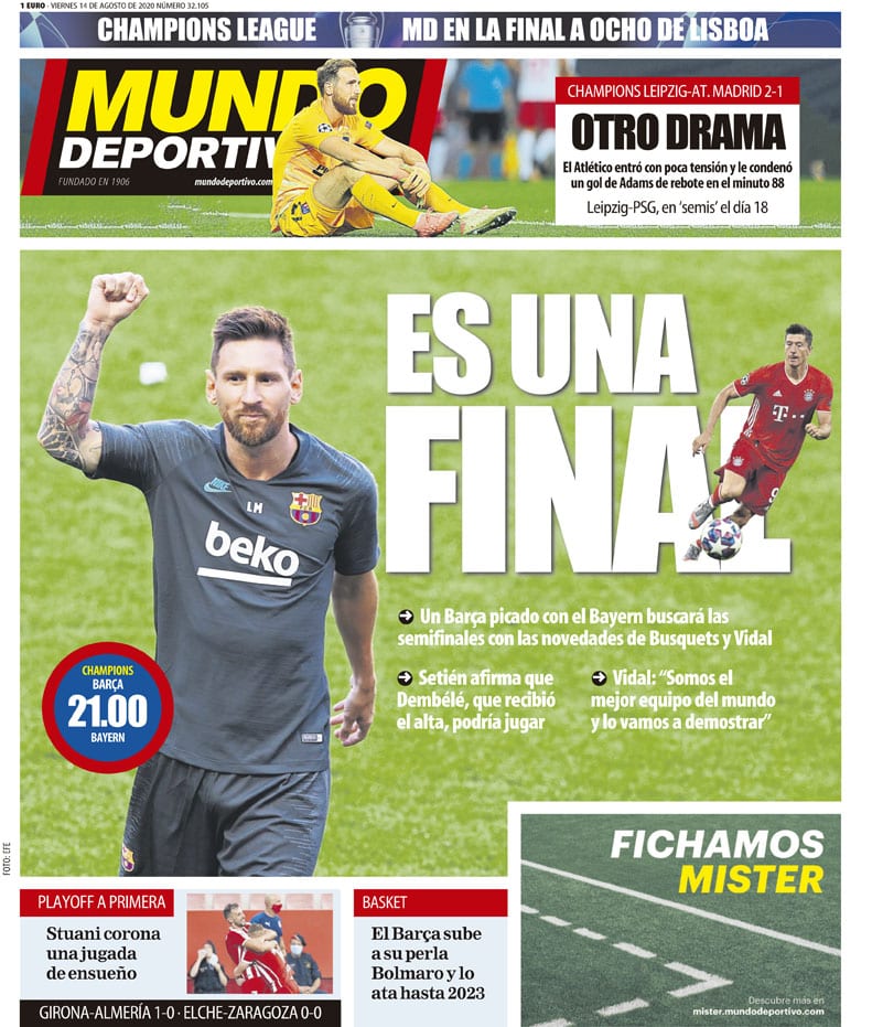 Portada del diario Mundo Deportivo.