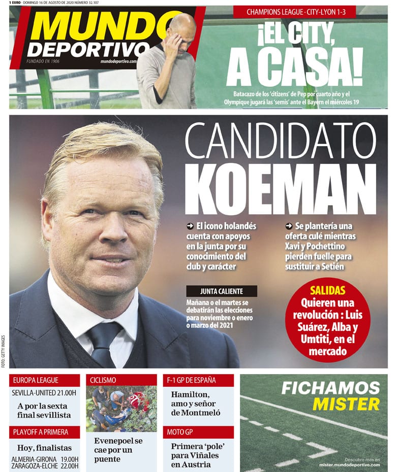 Portada de Mundo Deportivo.