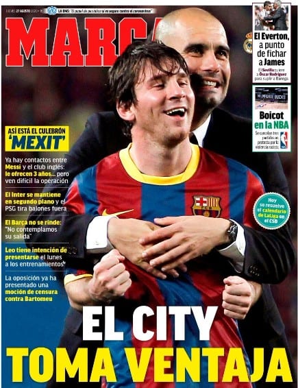 Portada Marca Messi Guardiola