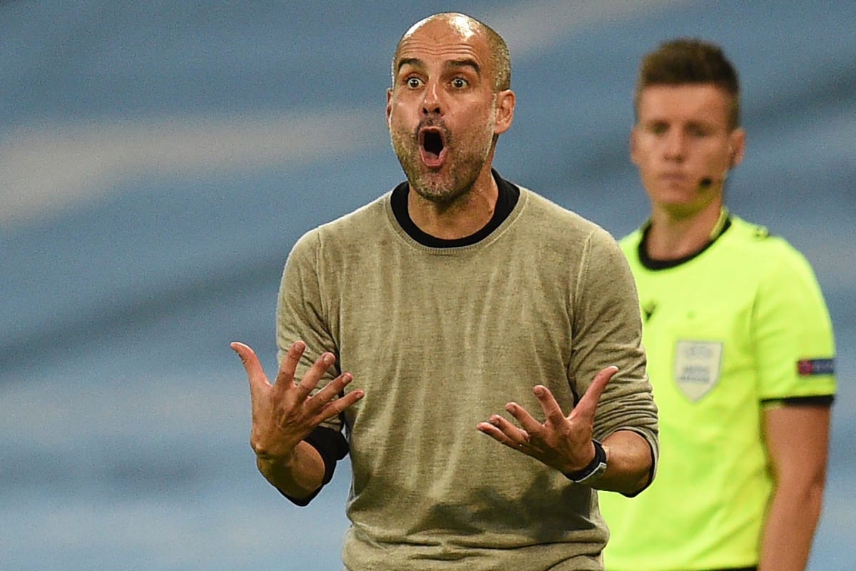 Guardiola se asombra.