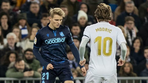 Odegaard y Modric