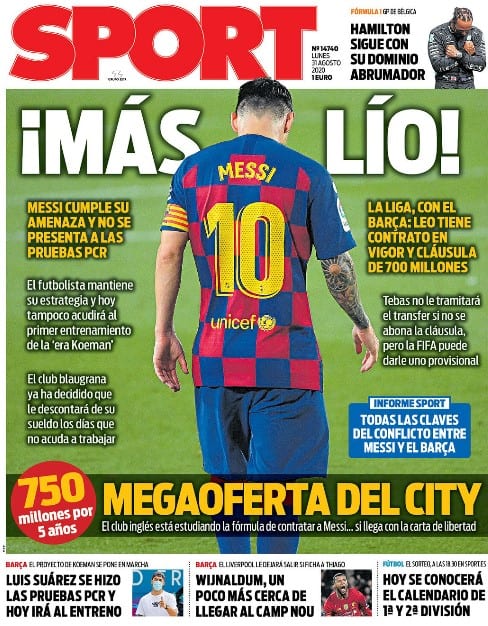Portada Sport Messi Oferta City