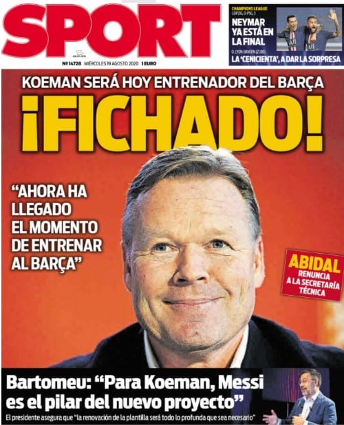 Portada Sport Koeman fichado