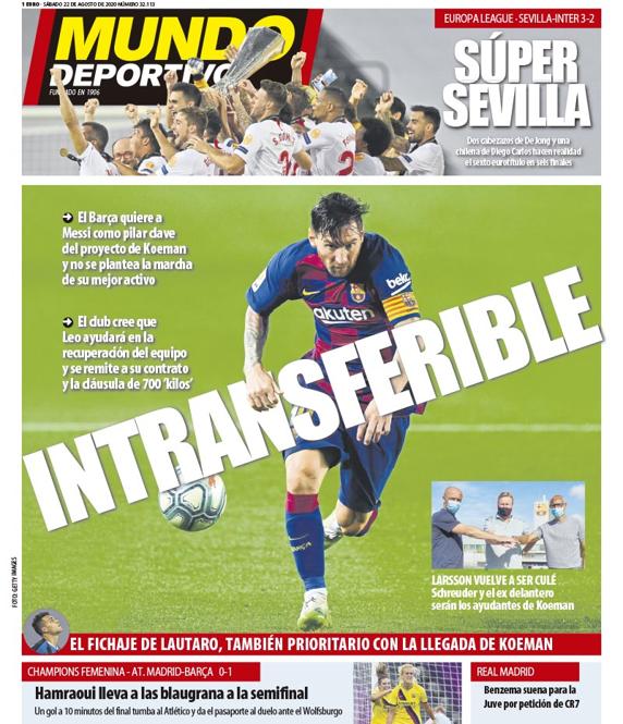 Portada Mundo Deportivo Messi Portada Mundo Deportivo Messi