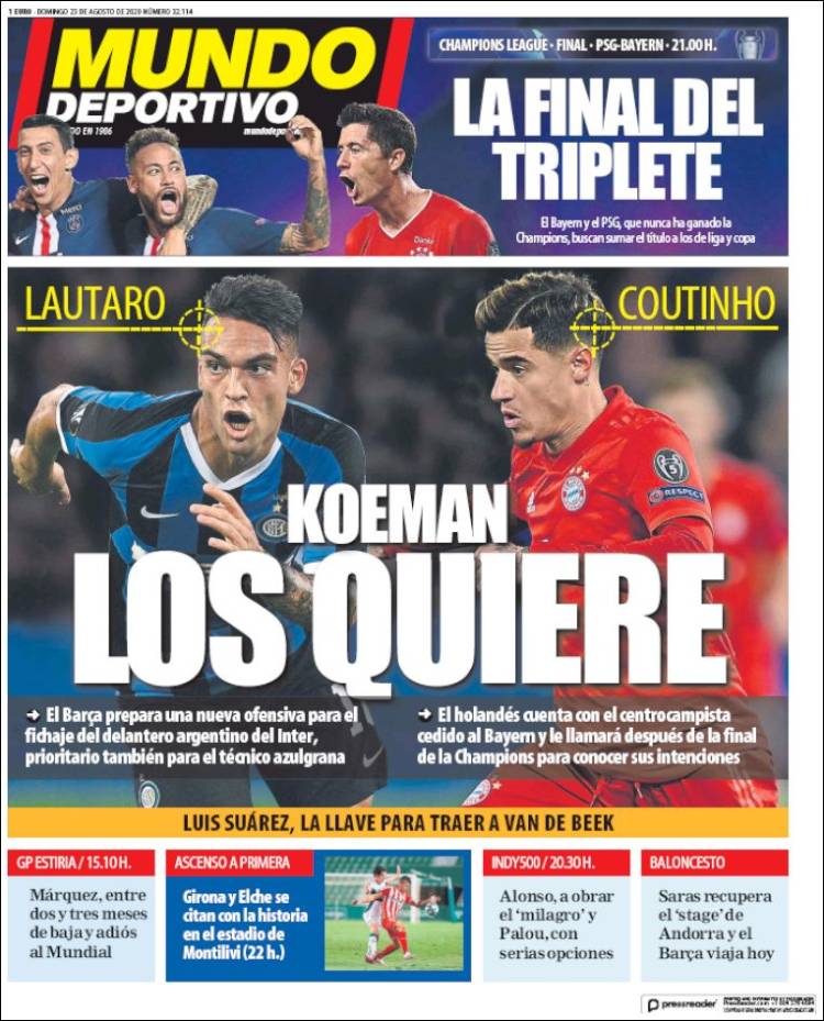 Portada Mundo Deportivo.