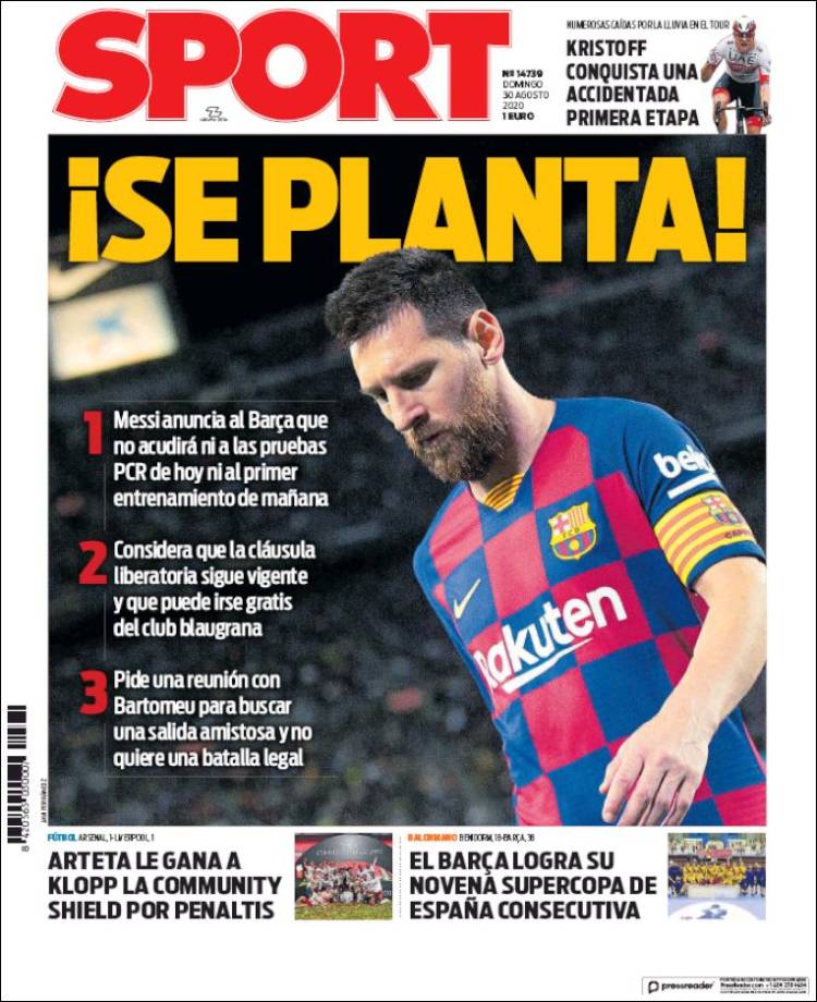 messi se planta