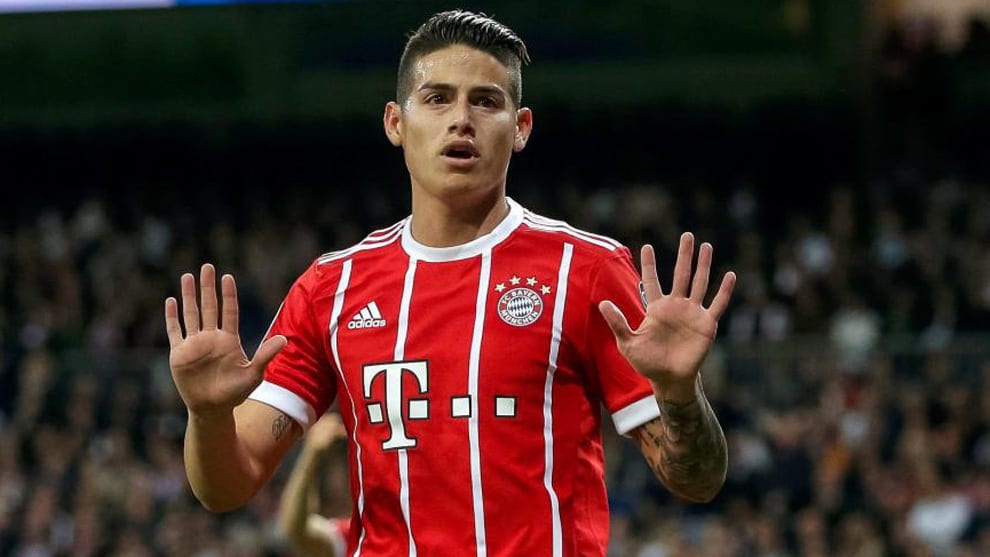 James Rodríguez con el Bayern.