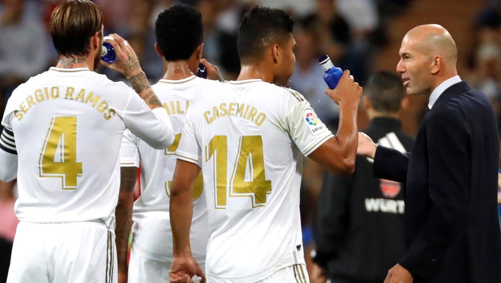 Sergio Ramos, Casemiro y Zidane.
