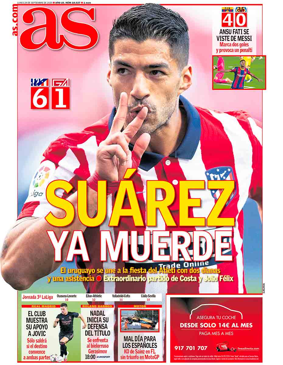 Portada AS Suárez ya muerde