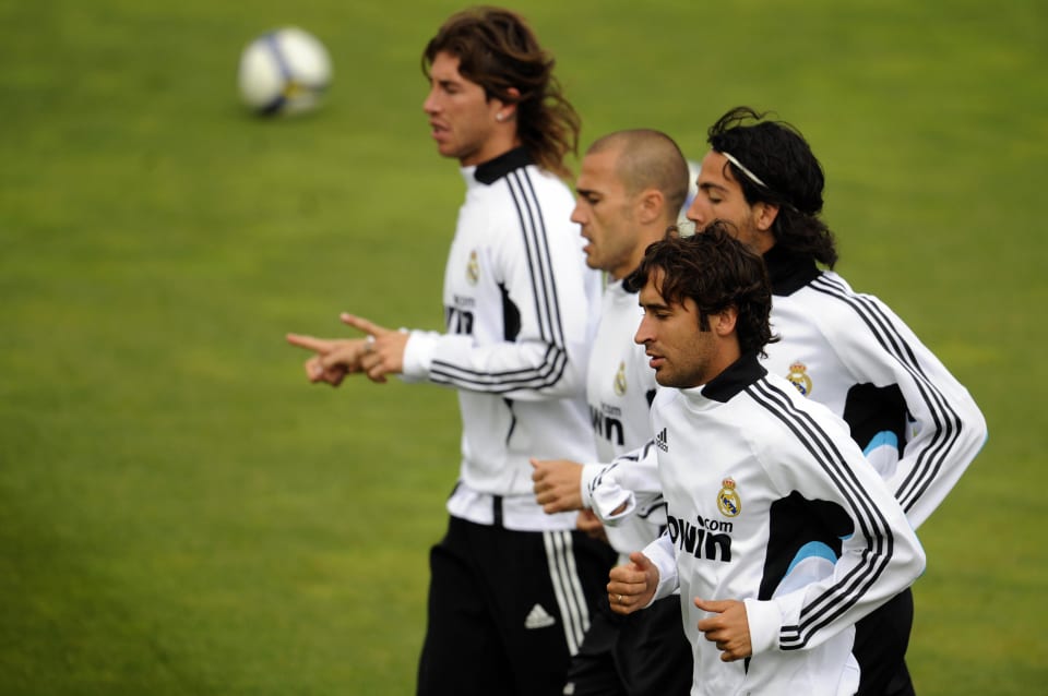 Ramos, Cannavaro, Parejo y Raúl.
