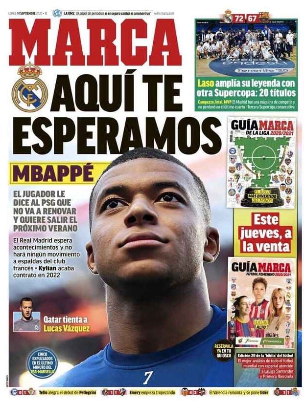 Portada Mbappé Mbappé te esperamos