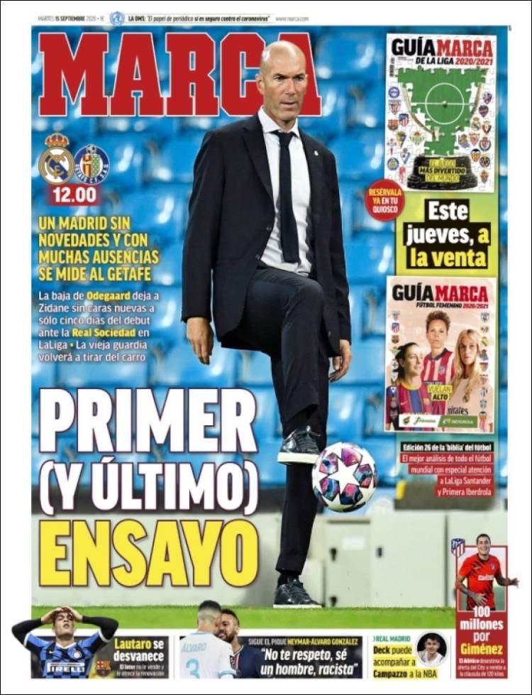 Portada Marca primer ensayo Zidane
