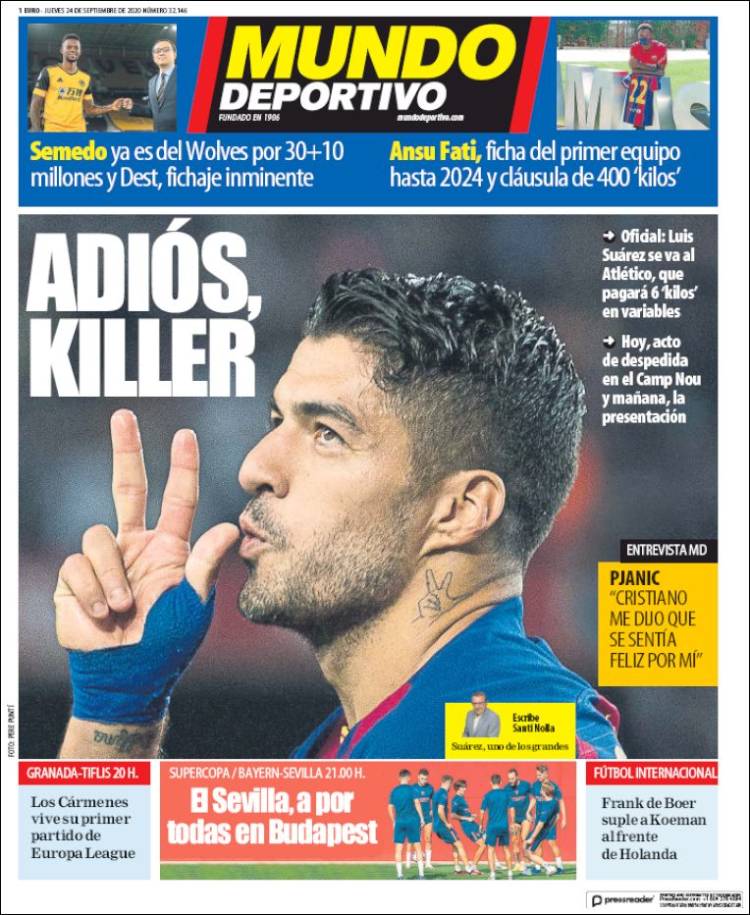 Portada Mundo Deportivo.