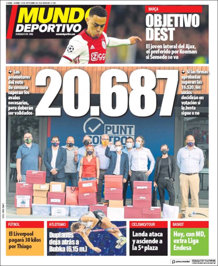 Portada Mundo Deportivo.