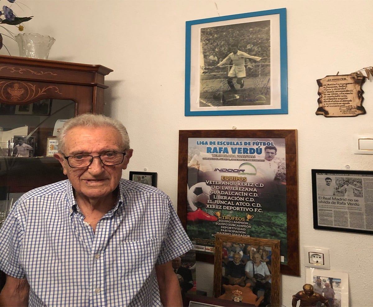 Rafael Verdú en su casa de Xerez