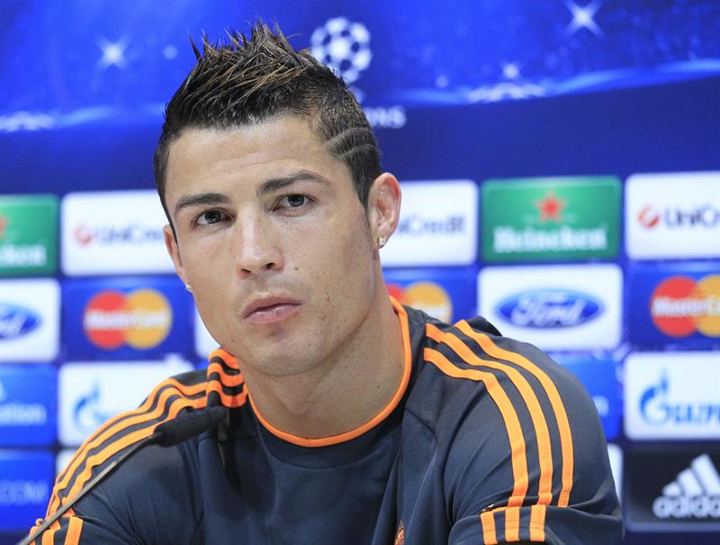 Cristiano Ronaldo en rueda de prensa.