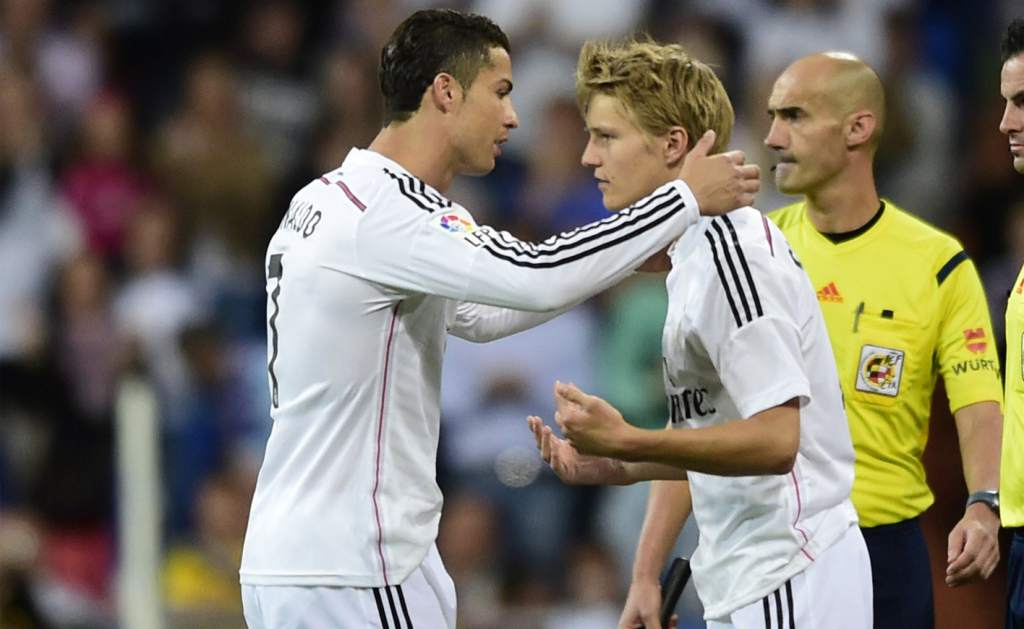 Cristiano y Odegaard.