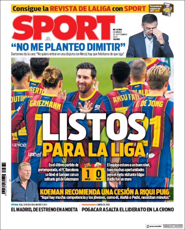 Portada Sport.