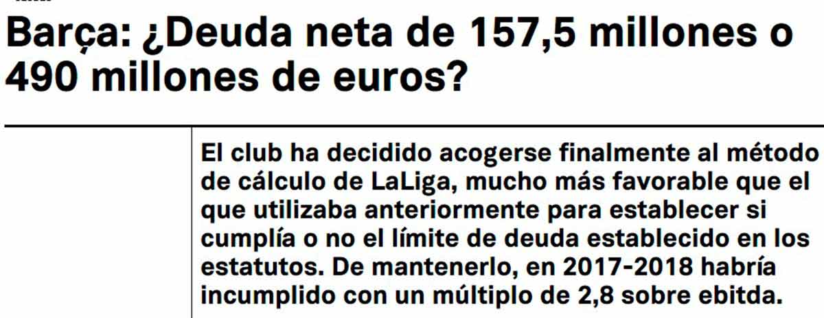 Barça deuda