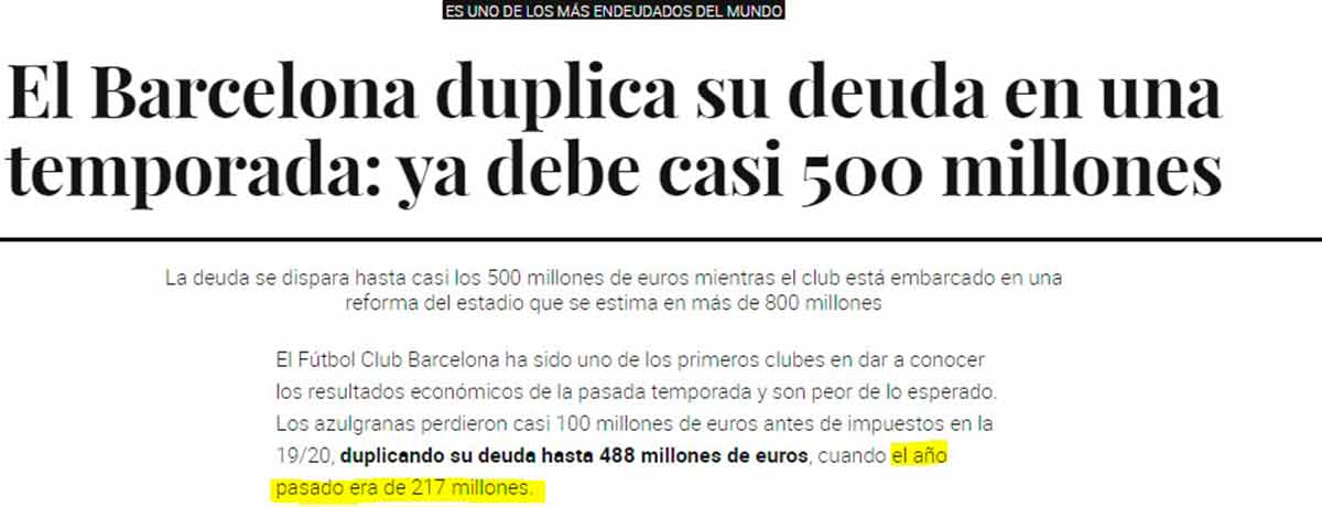 Deuda Barça