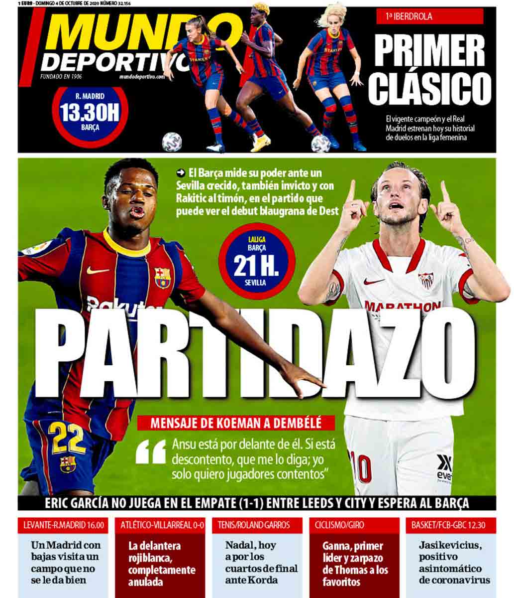 Portada Mundo Deportivo Barça Sevilla