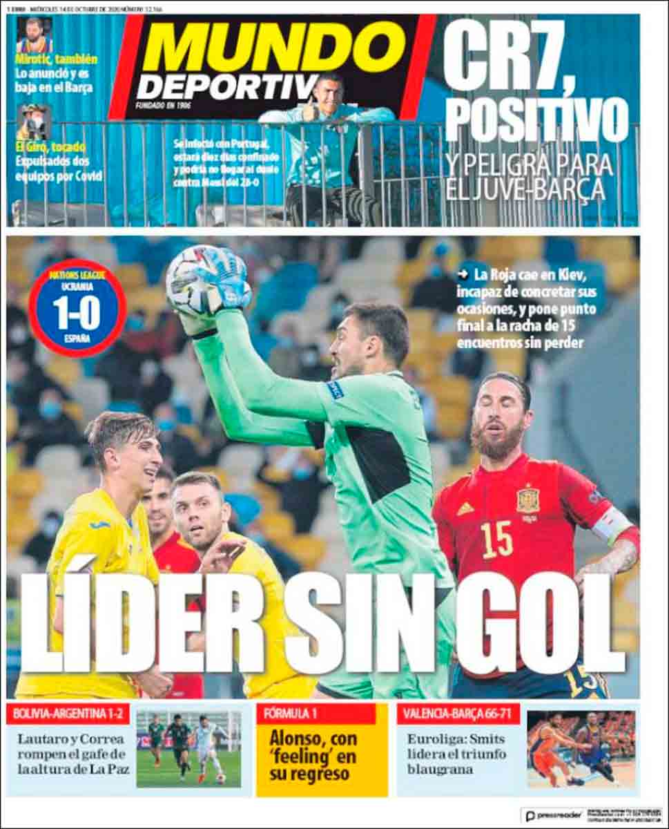 Portada Mundo Deportivo derrota selección