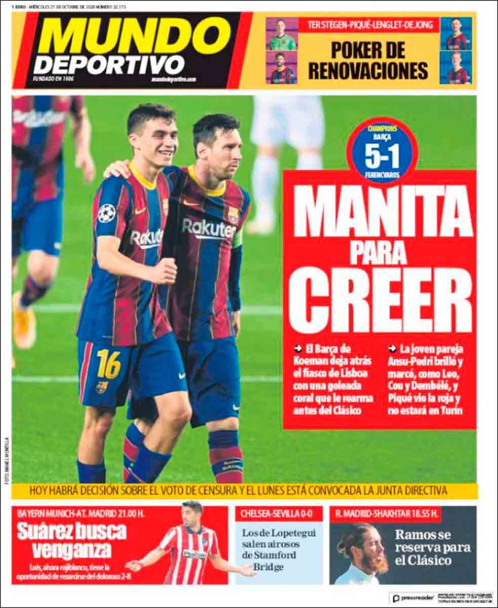 Portada Mundo Deportivo manita