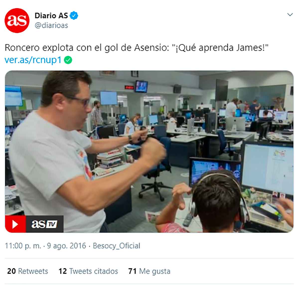 Roncero explota con James