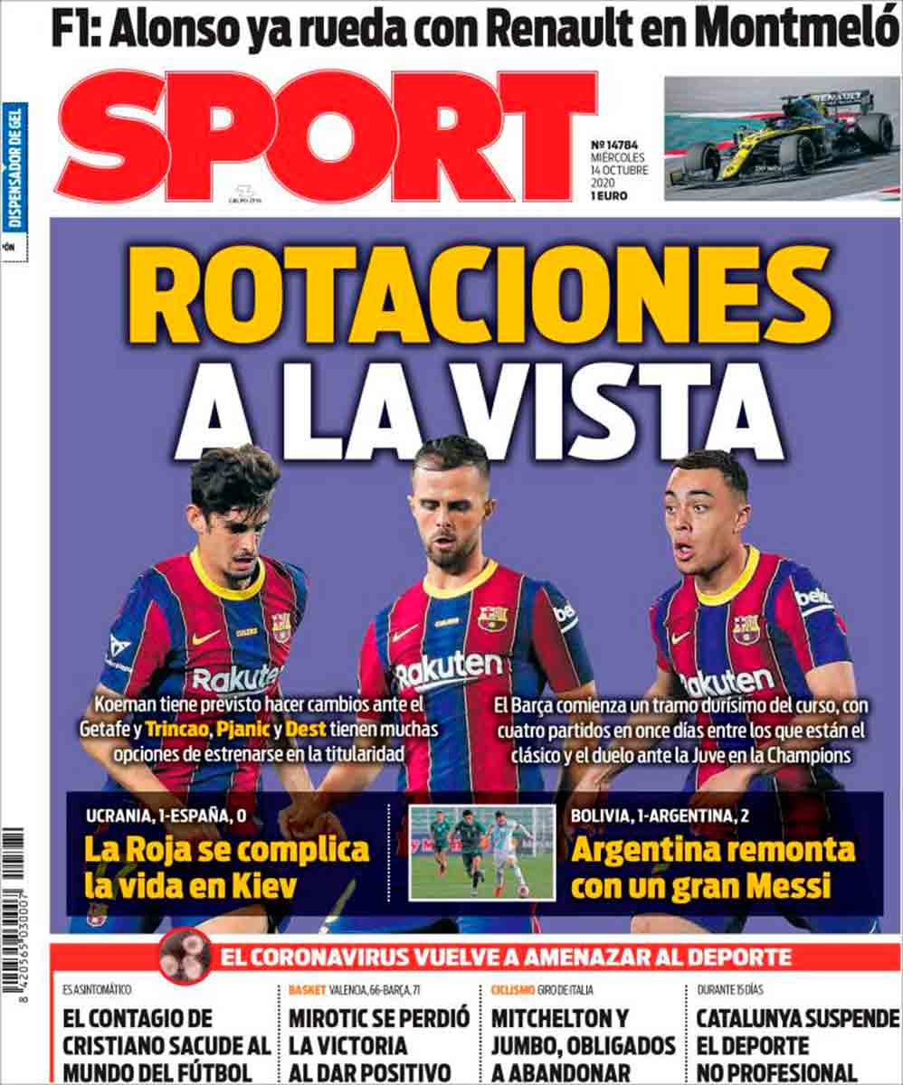 Portada Sport rotaciones